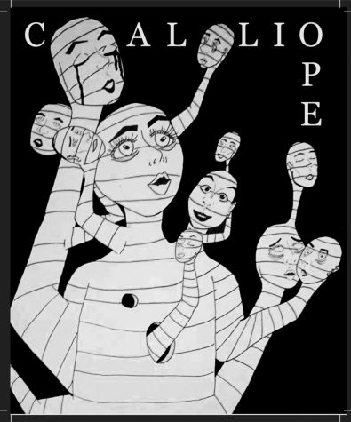 The student-designed cover of Calliope, Ma-
maroneck High School’s literary magazine.