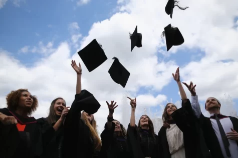 Students celebrate major milestone to college. 