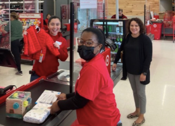 Workers at Target in Port Chester fulfil a family’s wishlists.