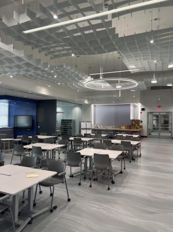 The new Collaborative Design Lab (CoLab) in the post building of Mamaroneck High School.