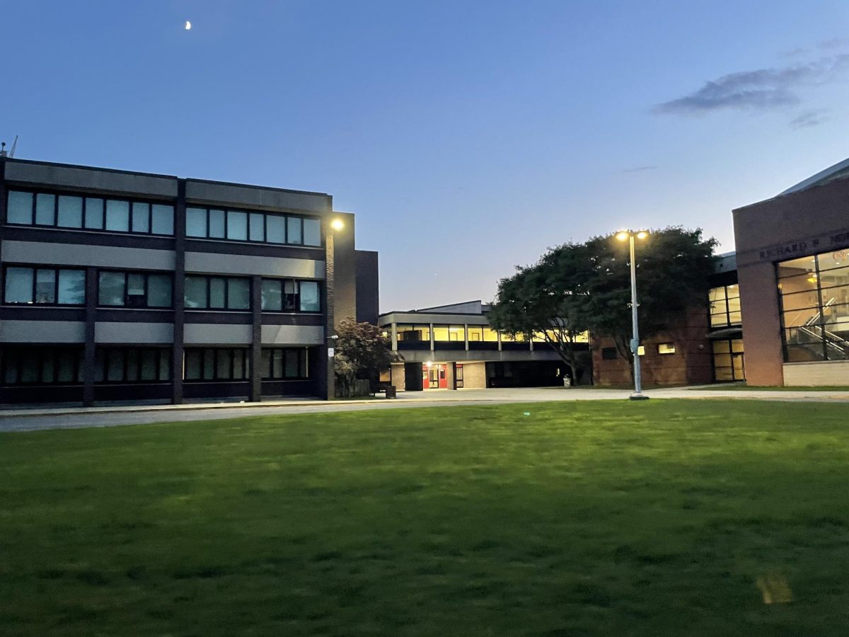 The South and East Wing of Hommocks Middle School where additional building and recreational space would likely be constructed if Hampshire gifted land to Mamaroneck Schools.