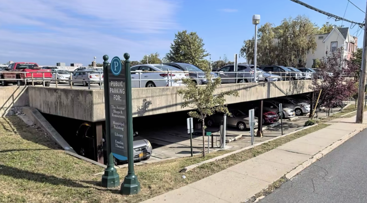 The Hunter Lot parking structure, across from the Village of Mamaroneck Municipal Building.