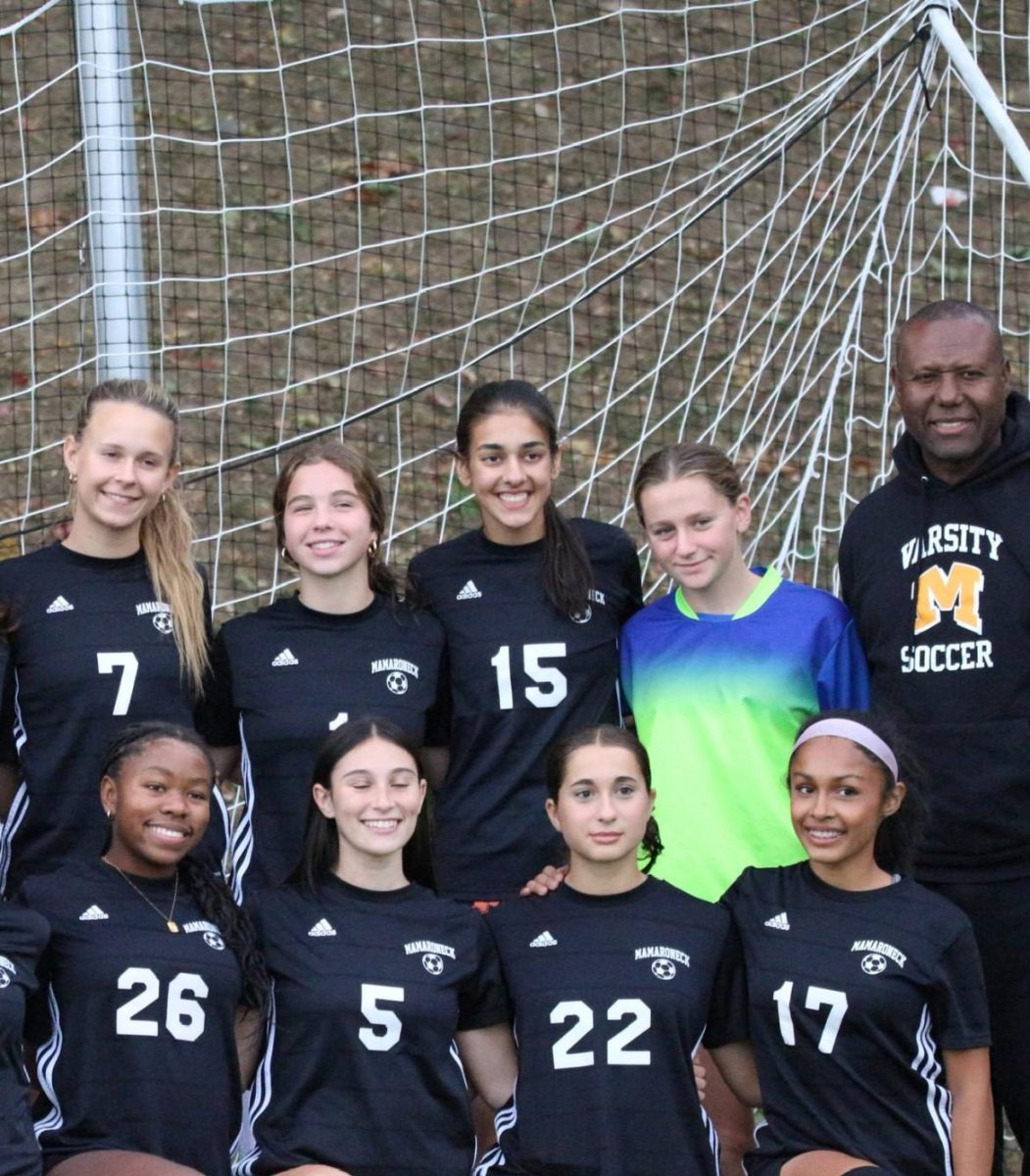 Part of the 2024 Mamaroneck Varsity Girls’ Soccer team. Blaine is featured in the top right corner of the image. 