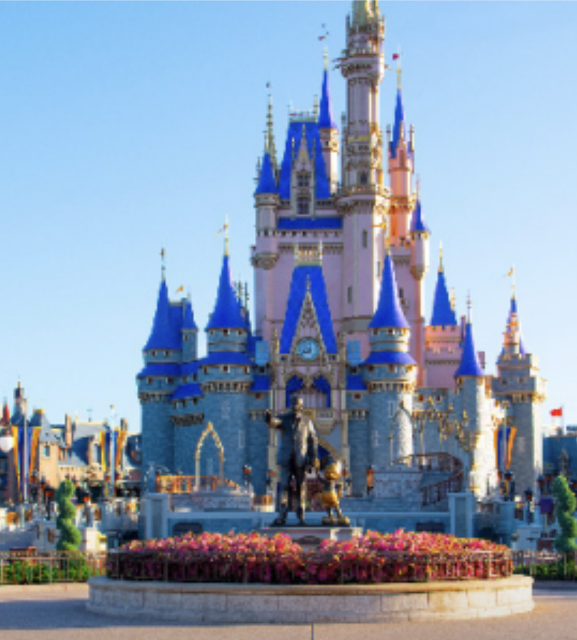 Cinderella’s castle at Disney.