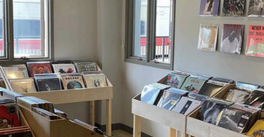 An inside view of Larchmont's “Underground Vinyl.”