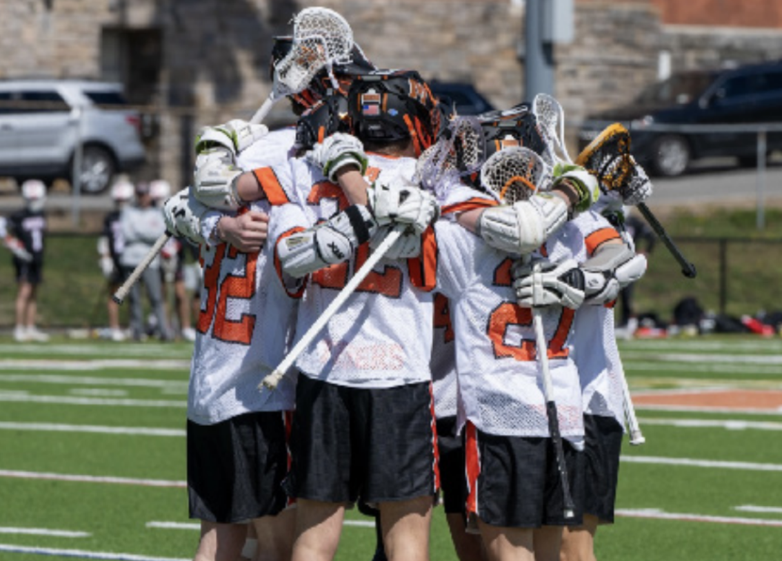 Mamaroneck Lacrosse celebrates a win in the 2024 season.