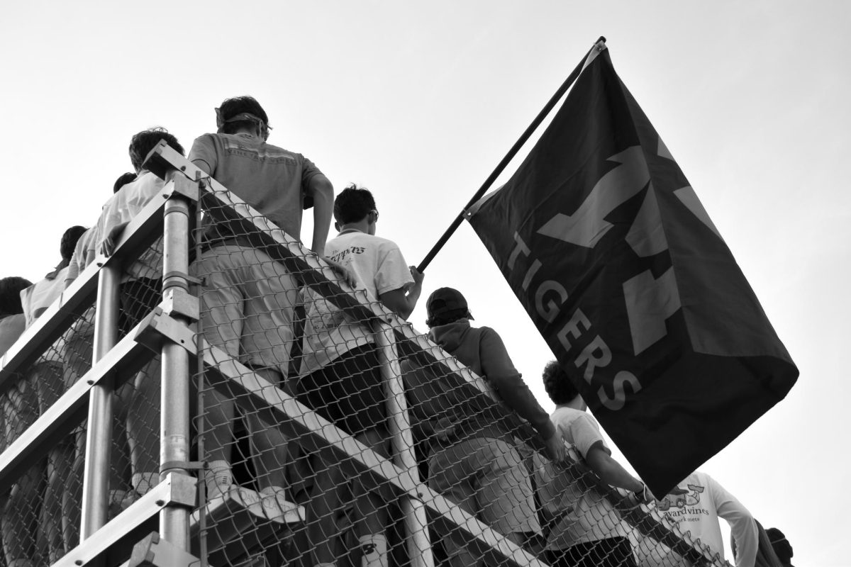 MHS football fans in the stands rooting on their team!